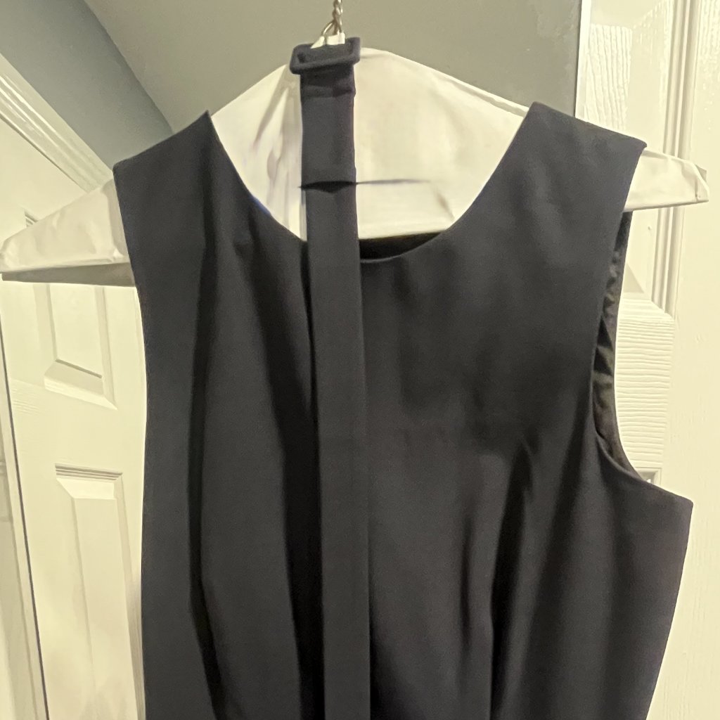 Theory - Dark Blue/Black Sheath Dress W/ Belt - Size 4 - Wool